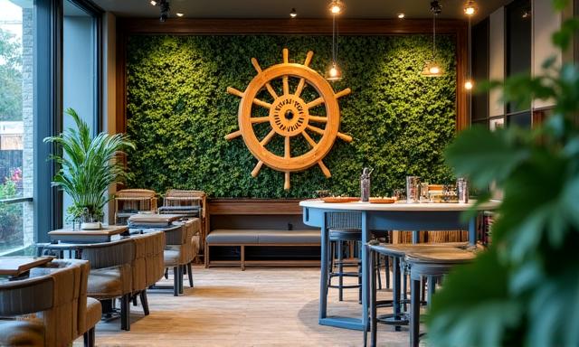 Showroom de Velero Verde en Madrid con diseño náutico y plantas